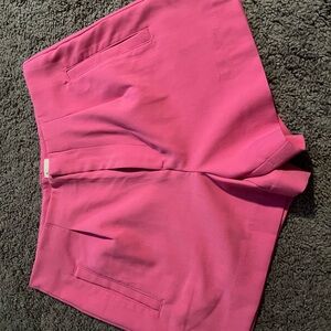 Women’s green high waisted pink shorts , size 8